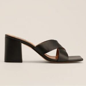 Juliet Holy, sz 8, criss cross straps, 3" heel, black, square toe! NWB​​​